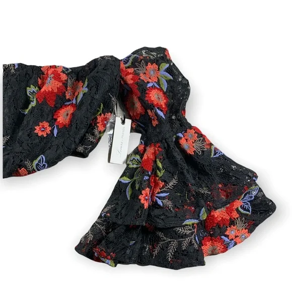 Lovers + Friends Off The Shoulder Ella Embroidered Crop Size XXS - Picture 7 of 7